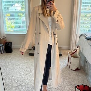 Women's Cream Trench Coat